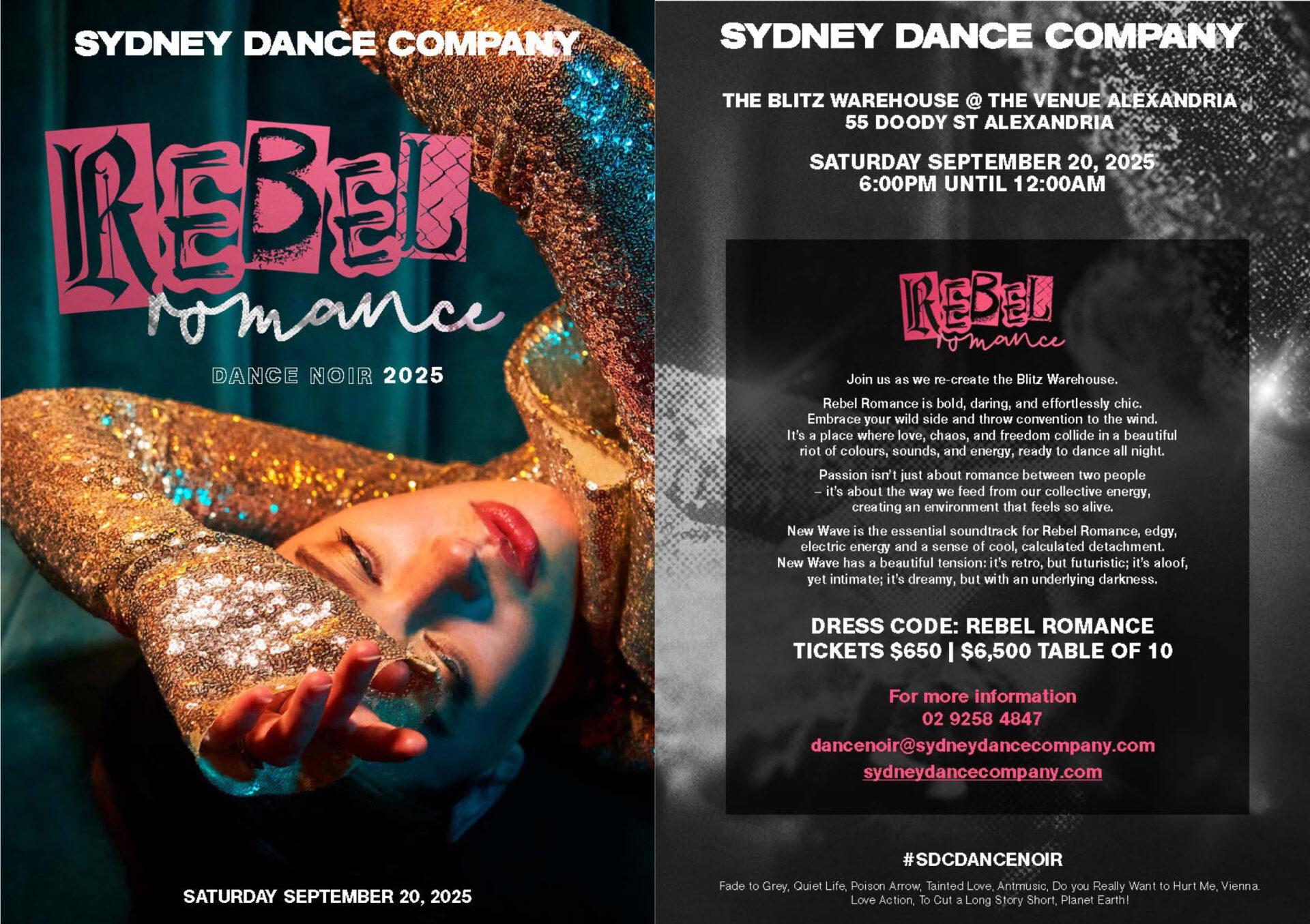 Dance Noir Invite